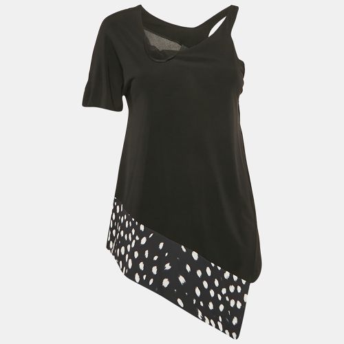 Just Cavalli Black Jersey Asymmetric Top M - Just Cavalli - Modalova