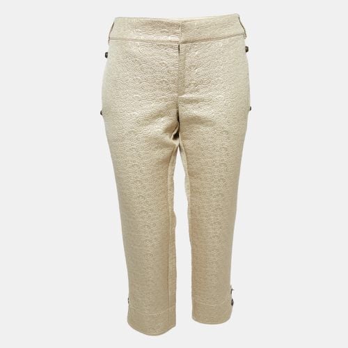 Just Cavalli Gold Jacquard Pants L - Just Cavalli - Modalova