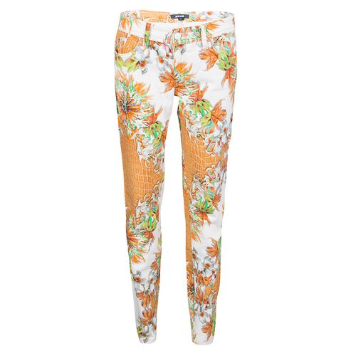 Just Cavalli Multicolor Floral And Python Print Straight Fit Jeans M - Just Cavalli - Modalova