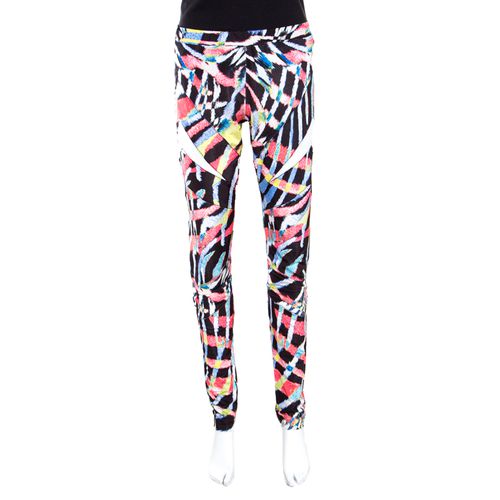 Just Cavalli Multicolor Printed Elasticized Waist Leggings L - Just Cavalli - Modalova