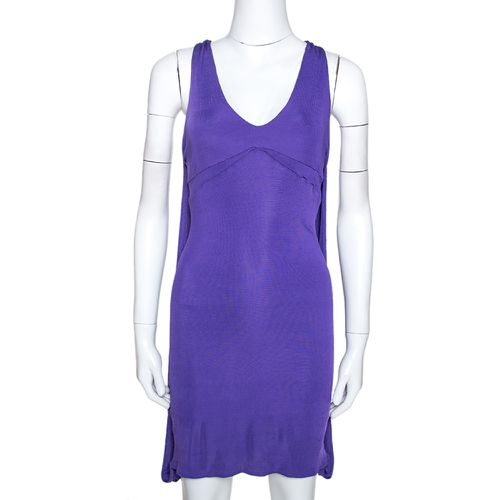 Just Cavalli Purple Stretch Jersey Sleeveless Mini Dress M - Just Cavalli - Modalova