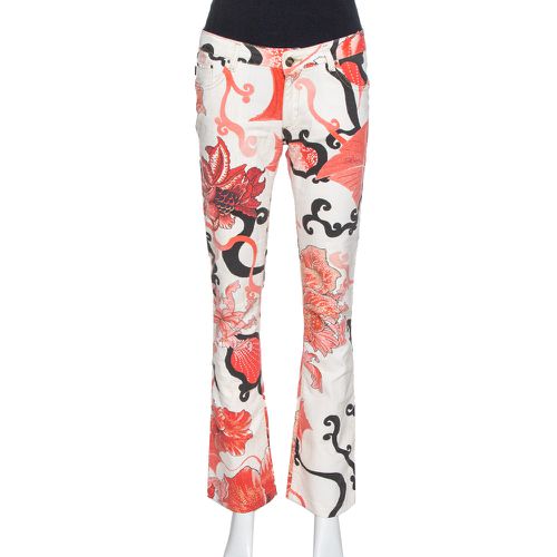 Just Cavalli Red Floral Print Cotton Flared Jeans M - Just Cavalli - Modalova