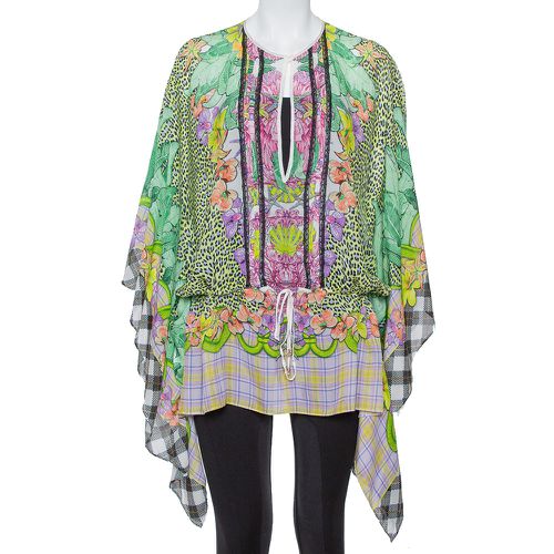 Just Cavalli Multicolor Printed Silk Waist Tie Detail Kaftan Tunic M - Just Cavalli - Modalova