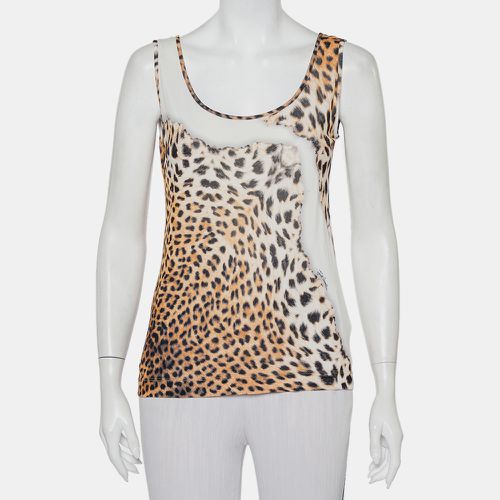 Just Cavalli Beige Animal Printed Knit Tank Top L - Just Cavalli - Modalova