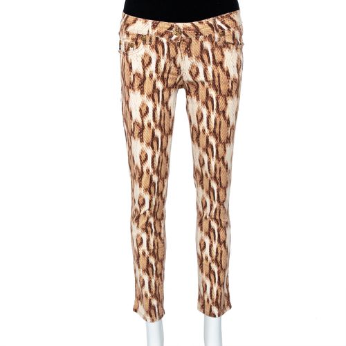 Just Cavalli Beige Animal Printed Denim Jeans M - Just Cavalli - Modalova