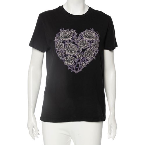 Just Cavalli Black Printed Short Sleeve T-Shirt L - Just Cavalli - Modalova