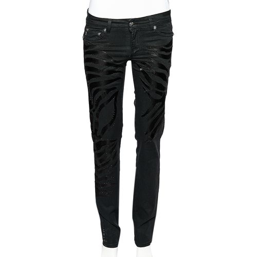 Just Cavalli Black Denim Crystal Embellished Slim Fit Jeans M - Just Cavalli - Modalova