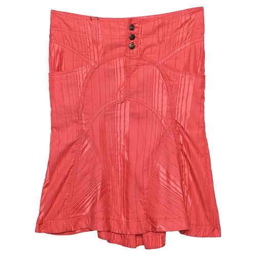 Just Cavalli Red Textured Cotton Mini Skirt S - Just Cavalli - Modalova