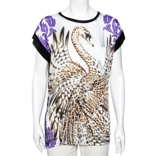 Just Cavalli Multicolor Printed Silk Top XXS - Just Cavalli - Modalova