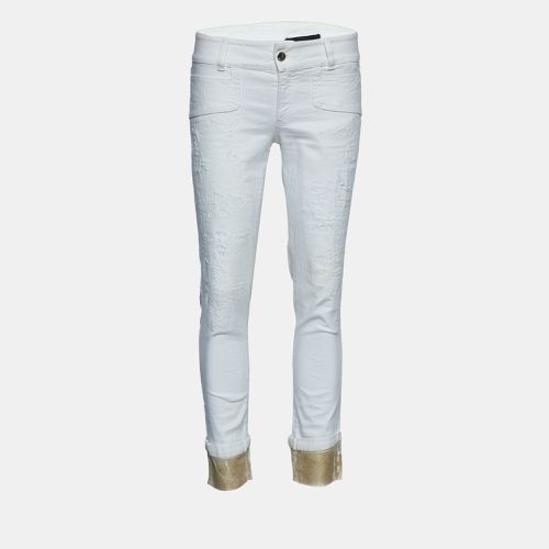 Just Cavalli White Denim Cropped Jeans S Waist 30" - Just Cavalli - Modalova