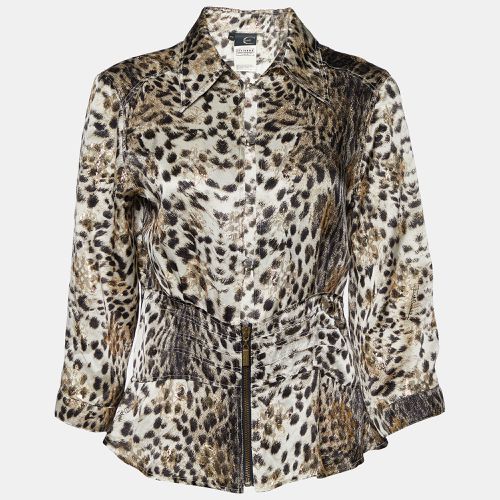 Just Cavalli Beige Animal Printed Fil Coupe Shirt M - Just Cavalli - Modalova