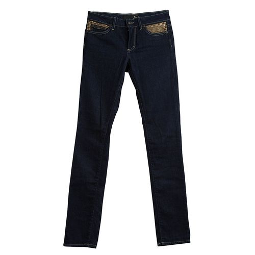 Just Cavalli Indigo Dark Wash Denim Studded Skinny Jeans S - Just Cavalli - Modalova