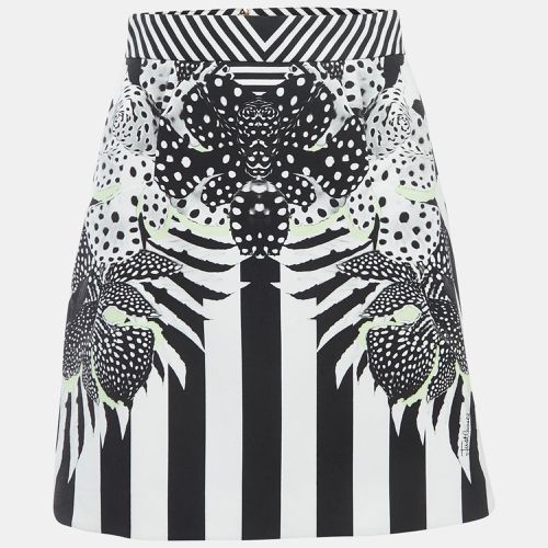 Just Cavalli White Printed Crepe Mini Skirt S - Just Cavalli - Modalova