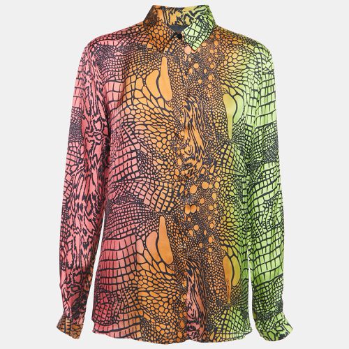 Just Cavalli Multicolor Reptile Printed Cotton Shirt L - Just Cavalli - Modalova