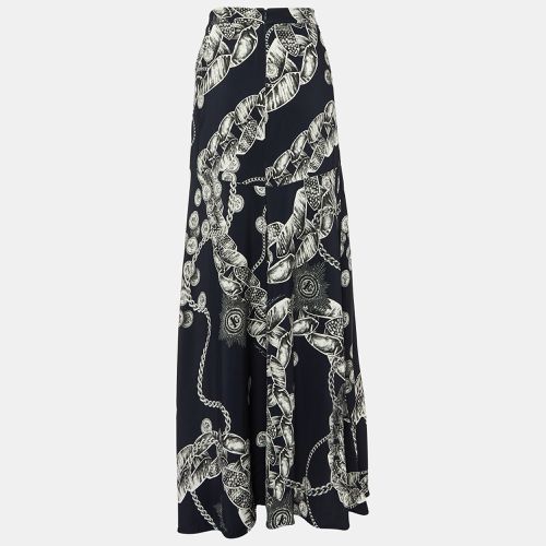 Just Cavalli Black Chain Printed Jersey Maxi Skirt L - Just Cavalli - Modalova