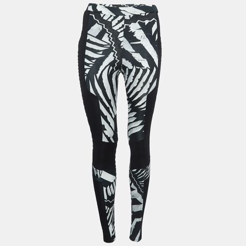 Just Cavalli Black/White Printed Jersey Leggings S - Just Cavalli - Modalova