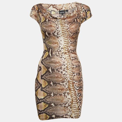 Just Cavalli Multicolor Snakeskin Print Knit Mini Dress XS - Just Cavalli - Modalova