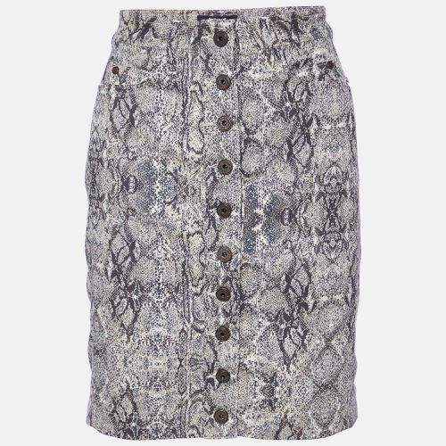 Just Cavalli Beige Animal Pattern Cotton Fitted Skirt S - Just Cavalli - Modalova