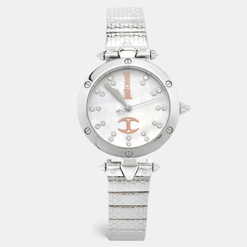 Just Cavalli Mother Of Pearl Stainless Steel JC Logo JC1L122M0055 Women's Wristwatch 36 mm - Just Cavalli - Modalova