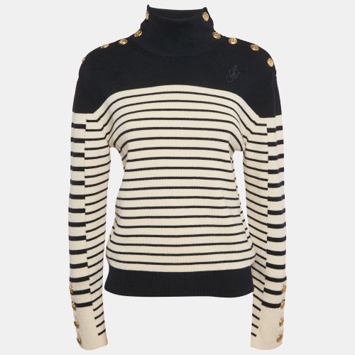 JW Anderson Navy Blue Striped Merino Wool Knit Sweater S - JW Anderson - Modalova