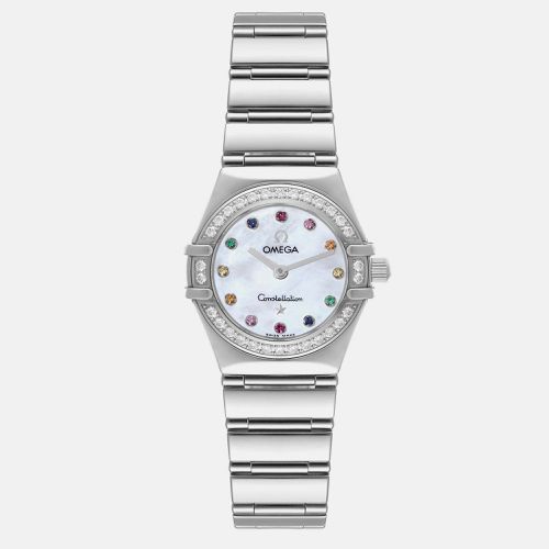 Omega Mother Of Pearl Diamond Stainless Steel Constellation 1460.79.00 Quartz Women's Wristwatch 22.5 mm - Omega - Modalova