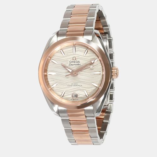 K Rose Gold Stainless Steel Seamaster Aqua Terra 220.20.34.20.06.001 Automatic Women's Wristwatch 34 mm - Omega - Modalova