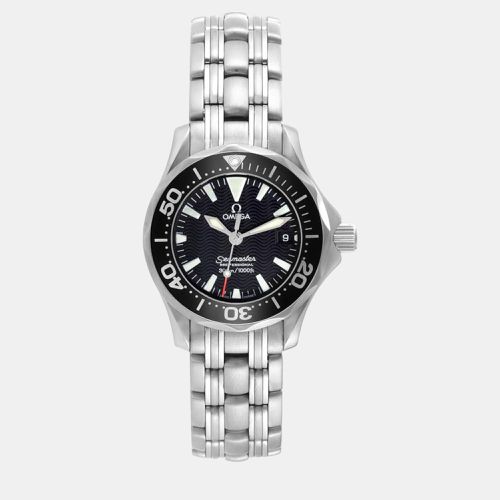 Omega Black Stainless Steel Seamaster Quartz Women's Wristwatch 28 mm - Omega - Modalova