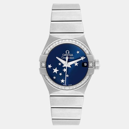 Omega Blue Stainless Steel Constellation 123.15.27.20.03.001 Automatic Women's Wristwatch 27 mm - Omega - Modalova