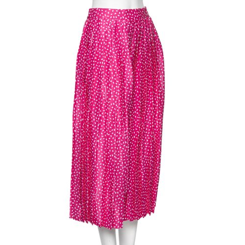 Printed Satin Plisse Wide Leg Culottes M - Off-White - Modalova
