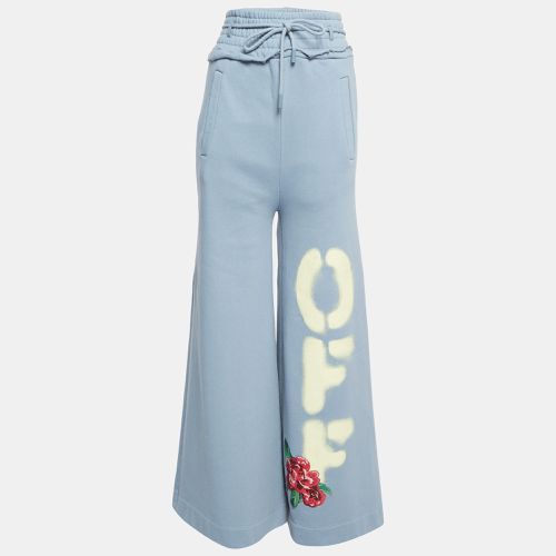 Off-White Blue Cotton Wide Leg Sweatpants XXS - Off-White - Modalova