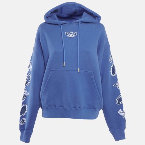 Off-White Blue Bandana Art Cotton Hoodie XS - Off-White - Modalova