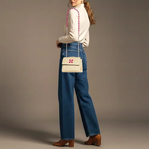 Jackhammer 19 Raffia Shoulder Bag - Off-White - Modalova