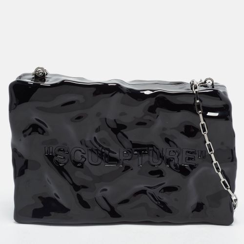 Crushed Plastic Chain Clutch - Off-White - Modalova
