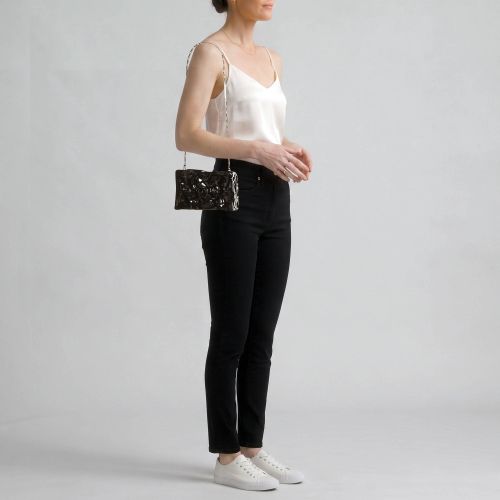 Crushed Plastic Chain Clutch - Off-White - Modalova