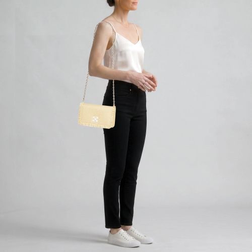 Jitney 0.5 Raffia Shoulder Bag - Off-White - Modalova