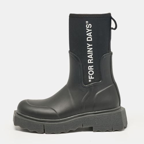 Off-White Black Neoprene and Rubber Ankle Length Boots Size 35 - Off-White - Modalova