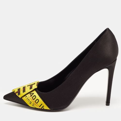 Off-White Black/Yellow Satin and Logo Canvas Pumps Size 40 - Off-White - Modalova