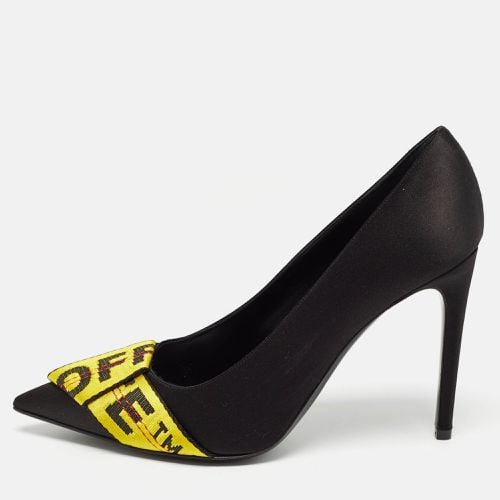 Off-White Black/Yellow Satin and Logo Canvas Pumps Size 39 - Off-White - Modalova