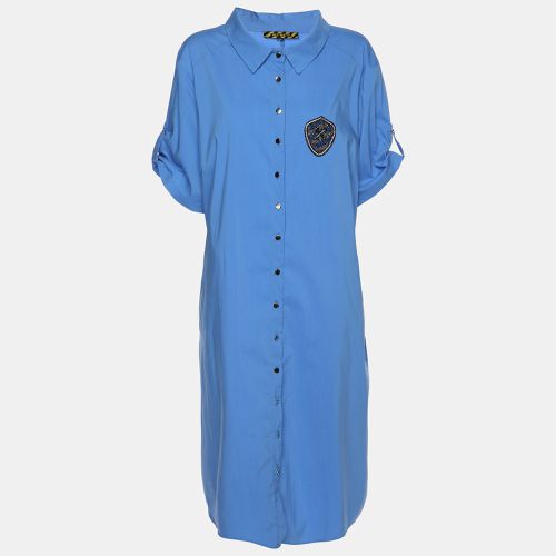 Off-White Blue Cotton Long Dress - Off-White - Modalova