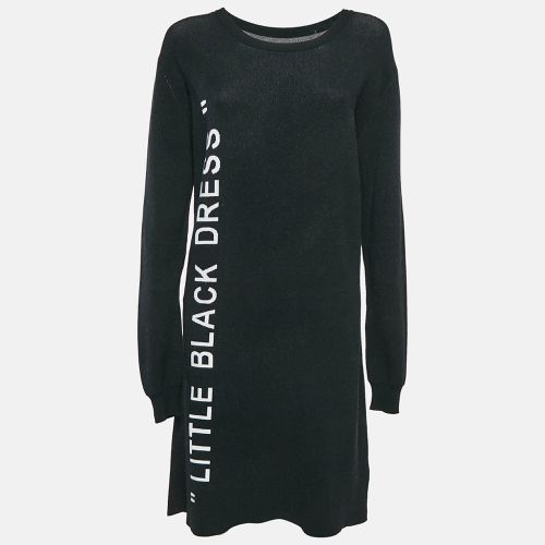 Off-White Black Stretch Knit Little Black Midi Dress L - Off-White - Modalova