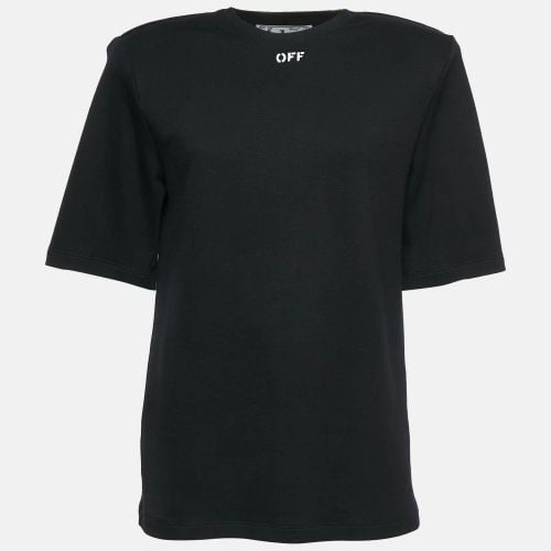 Off-White Black Off Print Cotton Crew Neck T-Shirt M - Off-White - Modalova