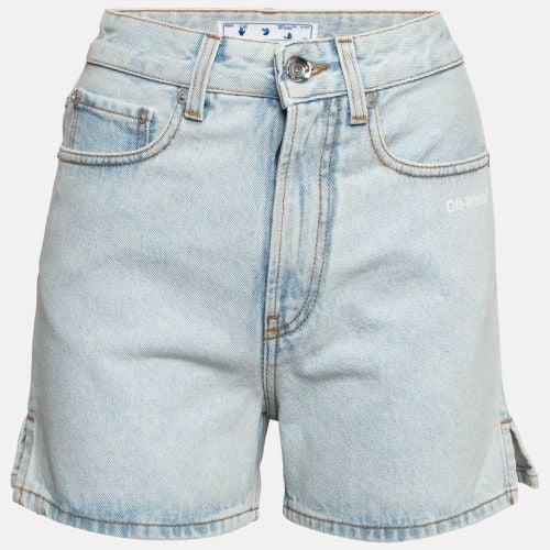 Off-White Blue Denim Diag Straight Shorts S - Off-White - Modalova