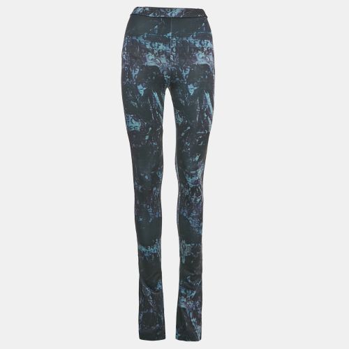 Abstract Print Jersey Flared Leggings S - Off-White - Modalova