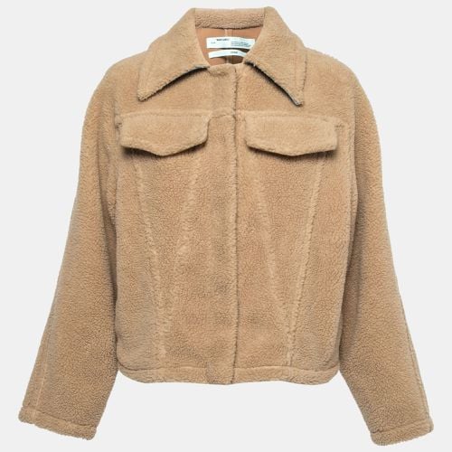 Off-White Beige Shearling Teddy Jacket XS - Off-White - Modalova