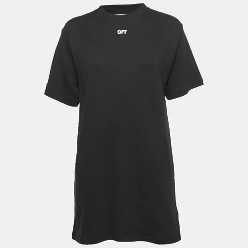 Off-White Black Jersey Cotton T-Shirt Dress S - Off-White - Modalova