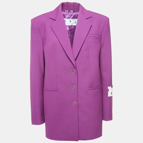 Off-White Purple Crepe Oversized Single-Breasted Blazer S - Off-White - Modalova