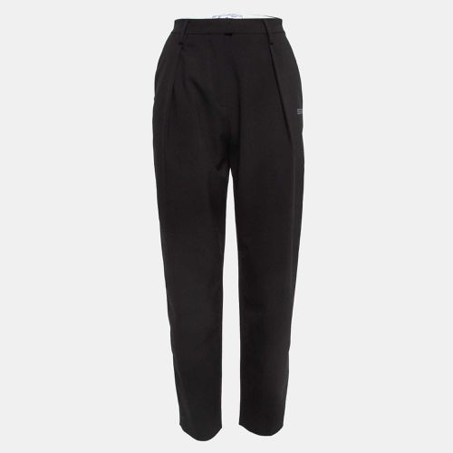 Off-White Black Printed Tapered Formal Trousers S - Off-White - Modalova