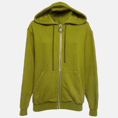 Off-White Green Arrow Print Cotton Zip-Up Hoodie XS - Off-White - Modalova