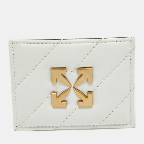 Off- Leather Jitney Card Holder - Off-White - Modalova