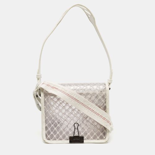 Off-White White/Clear PVC Net Binder Clip Crossbody Bag - Off-White - Modalova